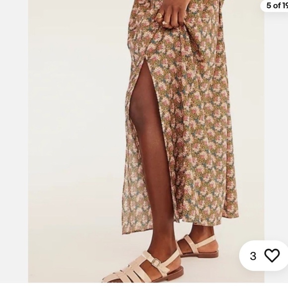 J.Crew, NWT Side slit Maxi skirt in Ratti Prism Floral 💯% cotton/pockets BG543 - Picture 11 of 12